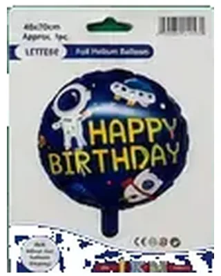 Happy Birthday Astronot figürlü folyo balon — helyum balon çeşitleri